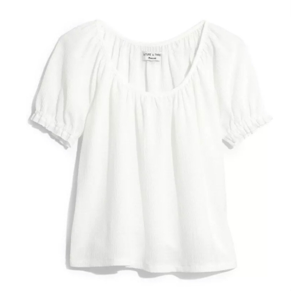 Madewell Texture and Thread White Top